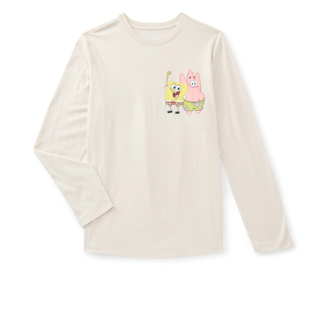 SpongeBob SquarePants & Patrick‎ Boys Long Sleeve Graphic Tee XL (14/16) NWT